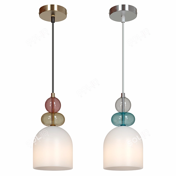 Gillian Modern Pendant Light Set 3D model image 2