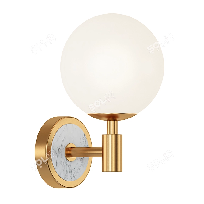 Moonlit Brass Wall Sconce 3D model image 1