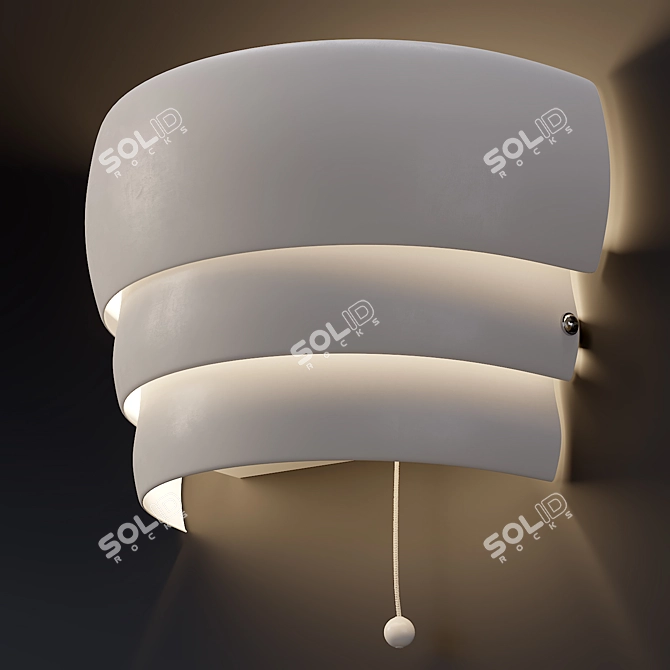 IKEA Grönplym White Wall Sconce 3D model image 2