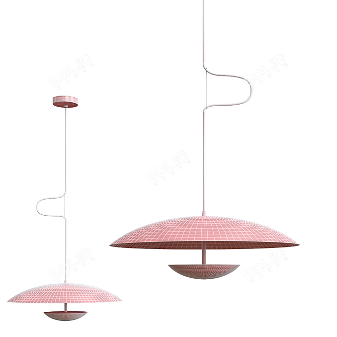 Title: Sleek LED Pendant Light 3D model image 2