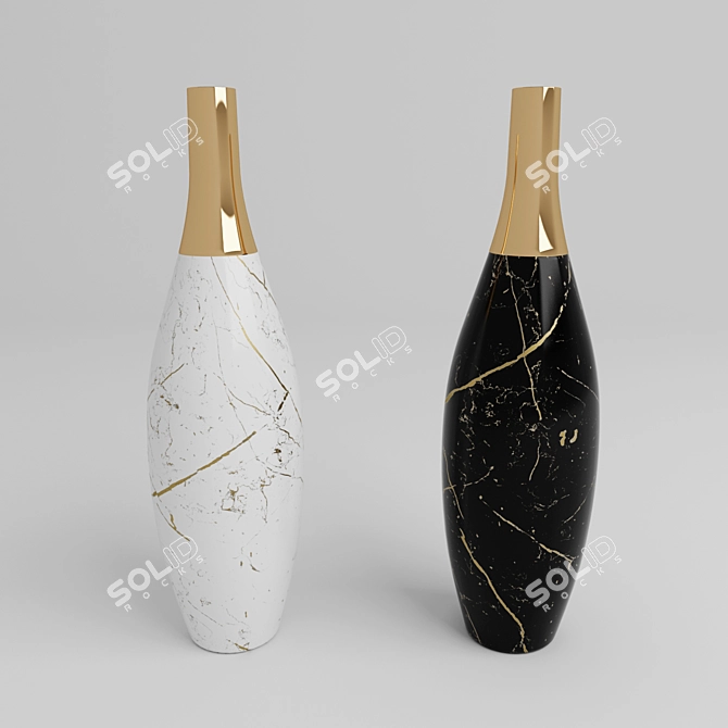 Artistic Ceramic Vases 3D model image 2