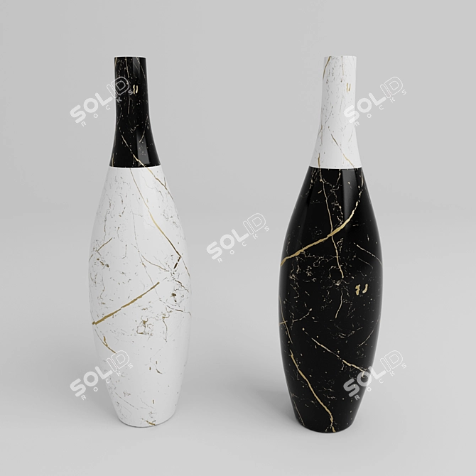 Artistic Ceramic Vases 3D model image 3