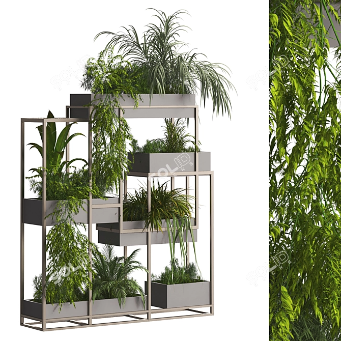 Modern Interior Vertical Plant Set 3D model image 1