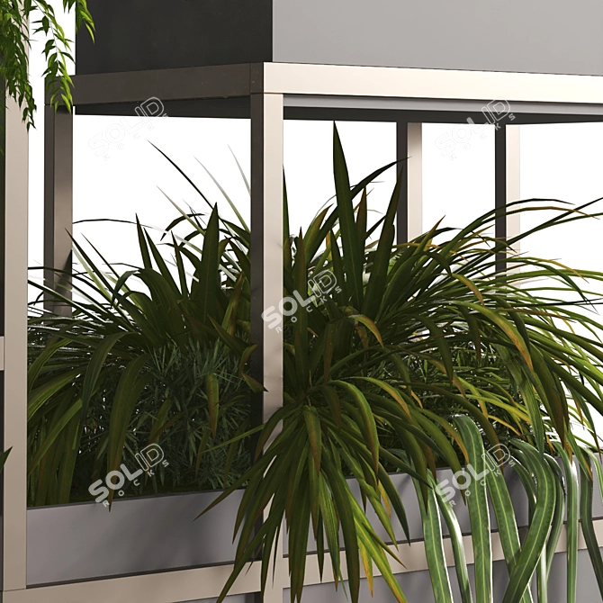 Modern Interior Vertical Plant Set 3D model image 4