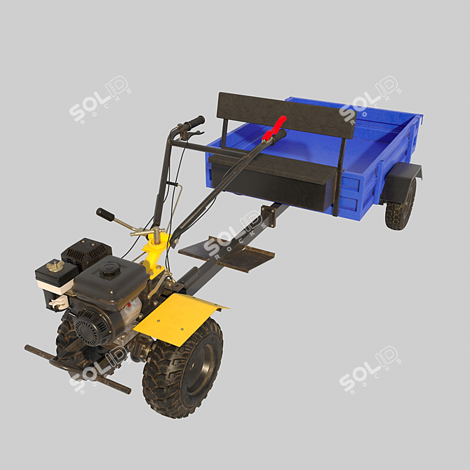 High-Powered Utility Tractor 3D model image 2