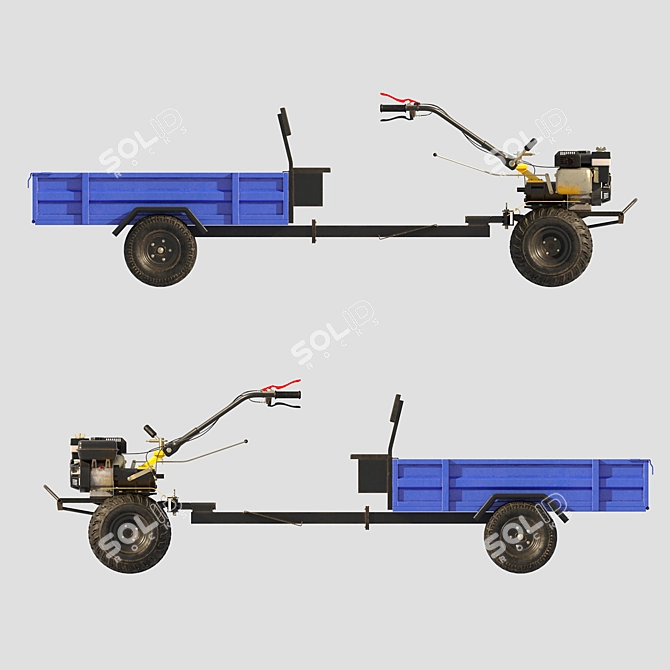 High-Powered Utility Tractor 3D model image 6