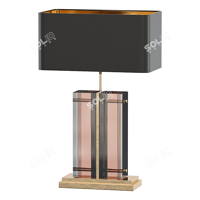 Elegant Solana Brass Table Lamp 3D model image 1