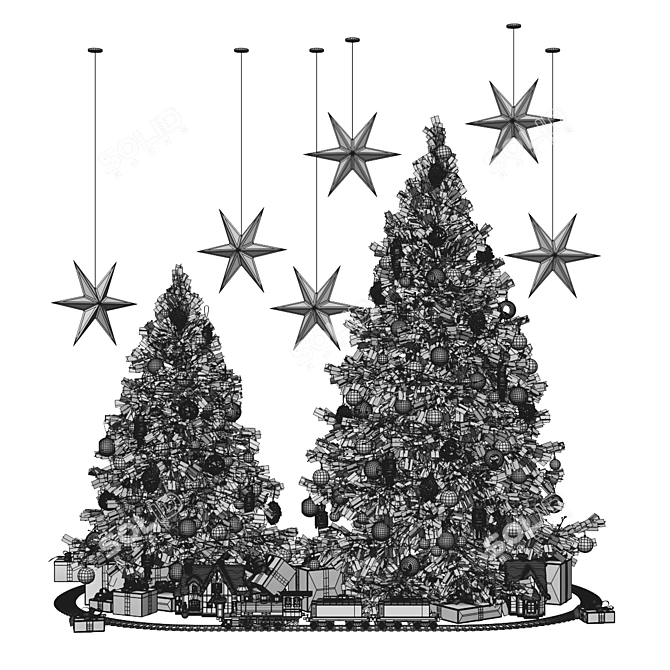 Vray Version 2 Christmas Trees 3D model image 6