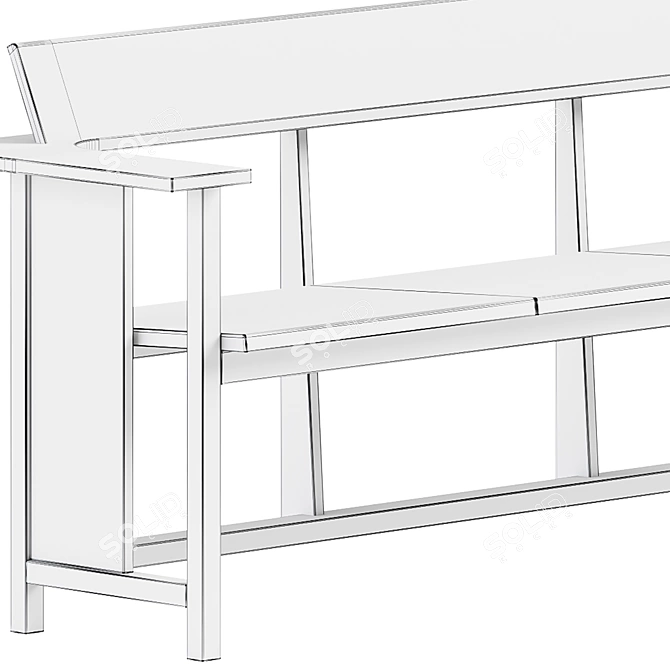 Modern Minimalist Clerici Bench 3D model image 5