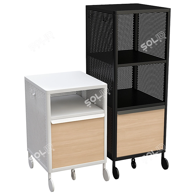 IKEA Bekant Storage Units Pack 3D model image 1