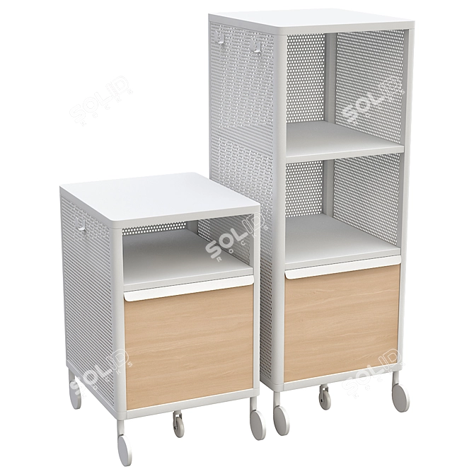 IKEA Bekant Storage Units Pack 3D model image 2