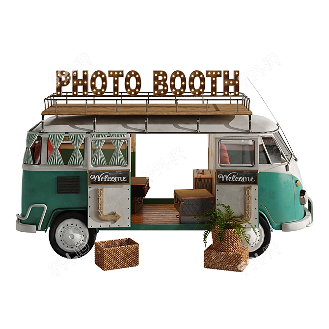 Food Truck Photo Booth Model 3D model image 5