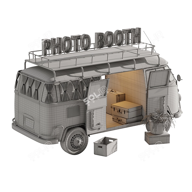 Food Truck Photo Booth Model 3D model image 6