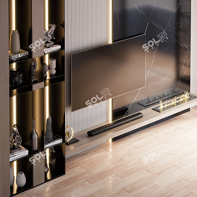 Samsung TV Wall Mount Set 3D model image 2