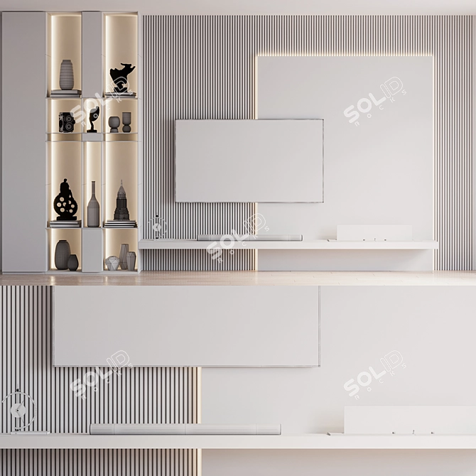 Samsung TV Wall Mount Set 3D model image 6