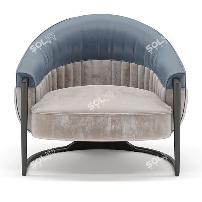 Elegant Grace Armchair with Dual Finish 3D model image 2