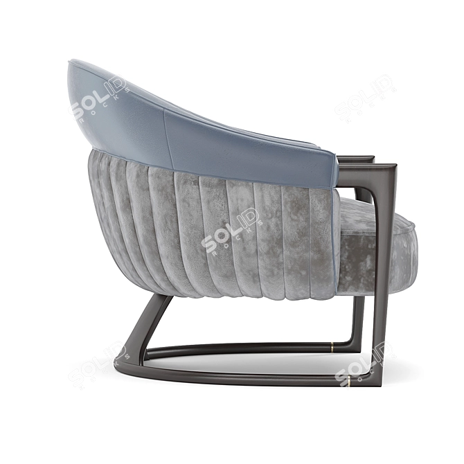 Elegant Grace Armchair with Dual Finish 3D model image 5