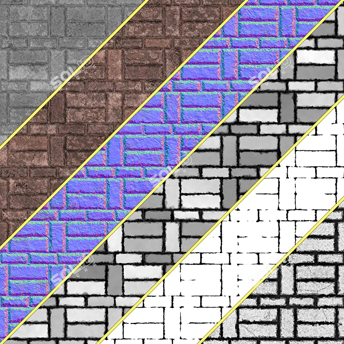 Brick Texture Pack | PBR 3D model image 3