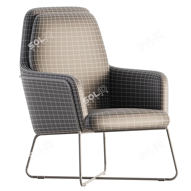 Contemporary Jamie Lounge Chair 3D model image 6