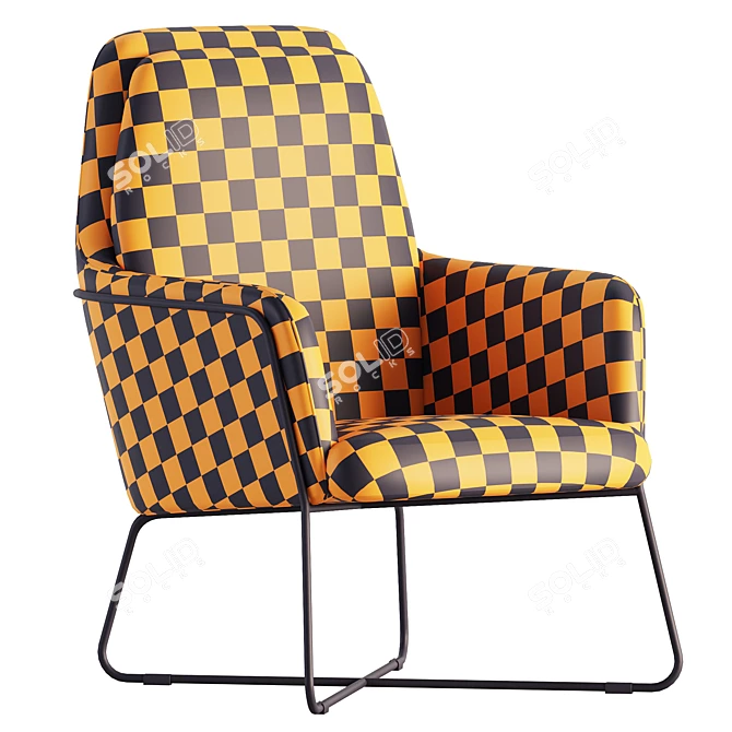 Contemporary Jamie Lounge Chair 3D model image 7