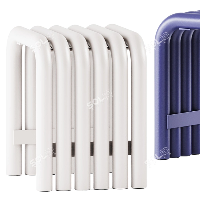 Sleek Nokk Table Stool Set 3D model image 3