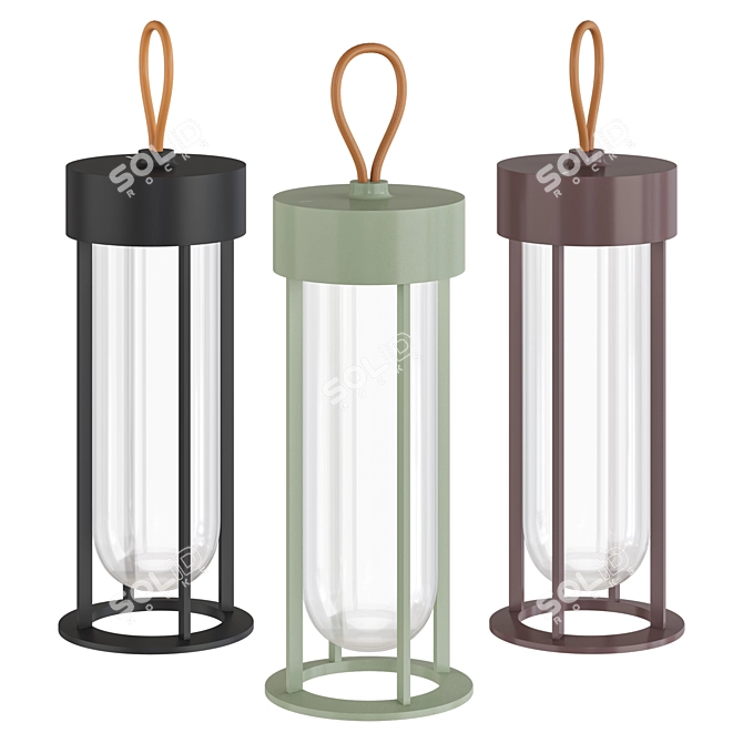 Modern Outdoor Portable Lamp 3D model image 2