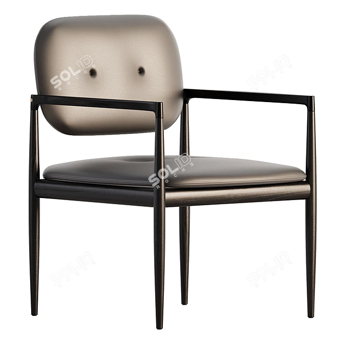 Minotti Yoko Chair: Modern Elegance 3D model image 1