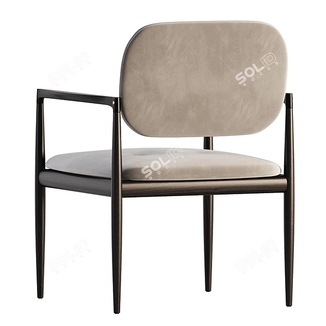 Minotti Yoko Chair: Modern Elegance 3D model image 4