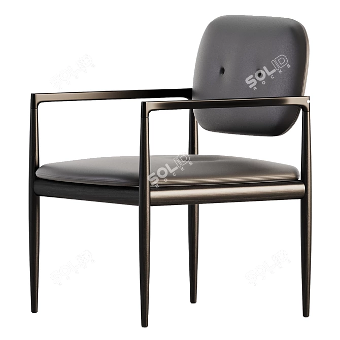 Minotti Yoko Chair: Modern Elegance 3D model image 5