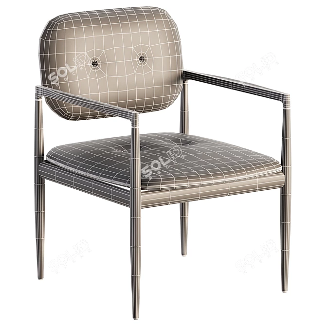 Minotti Yoko Chair: Modern Elegance 3D model image 6