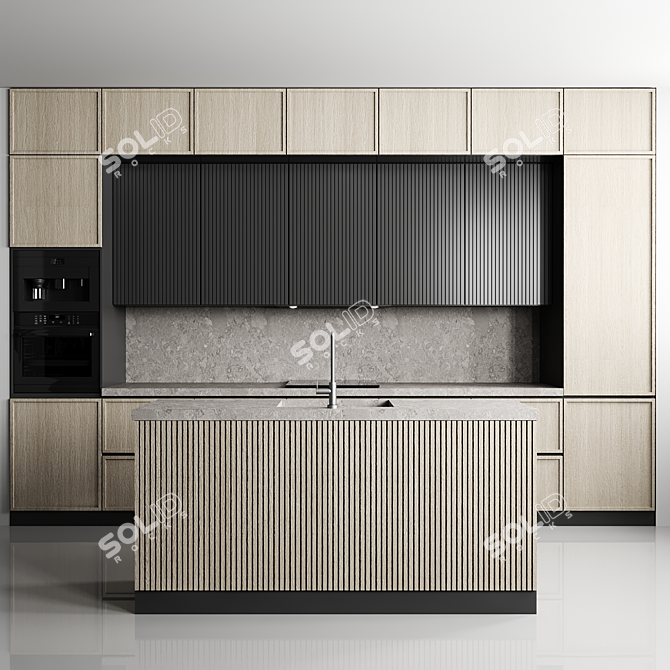 Modular Kitchen 3D Models Bundle 3D model image 1