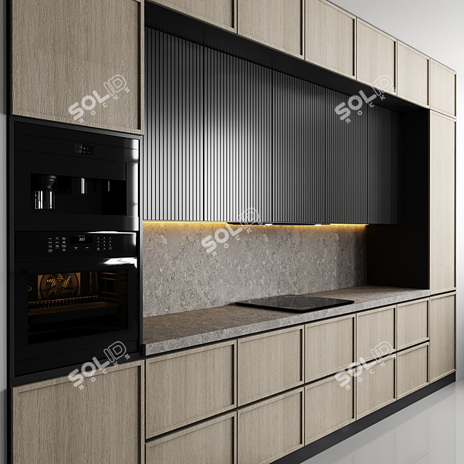 Modular Kitchen 3D Models Bundle 3D model image 2