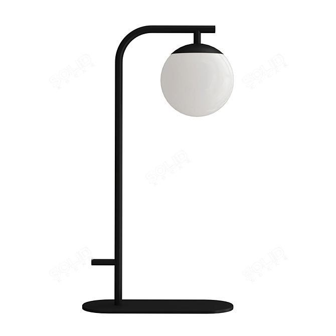 Modern LED Metal Table Lamp 3D model image 1