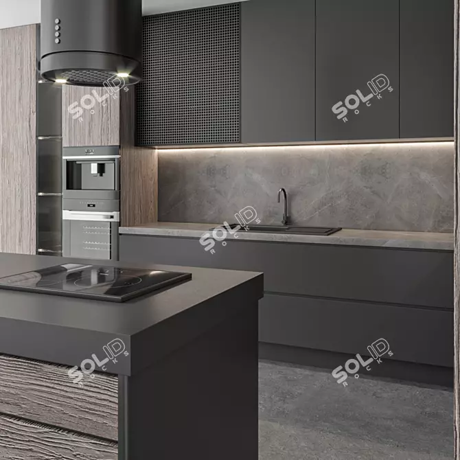  3ds Max 2017 Kitchen Scene 3D model image 3