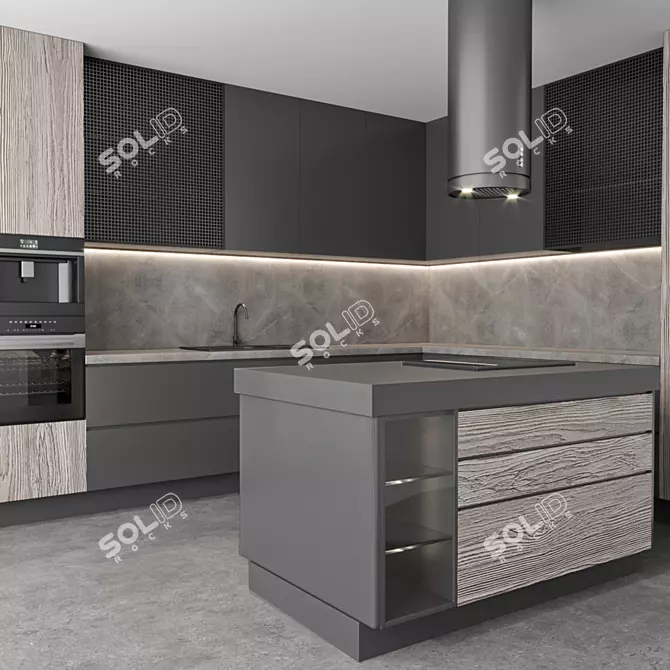  3ds Max 2017 Kitchen Scene 3D model image 4