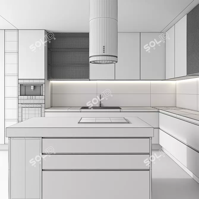  3ds Max 2017 Kitchen Scene 3D model image 10