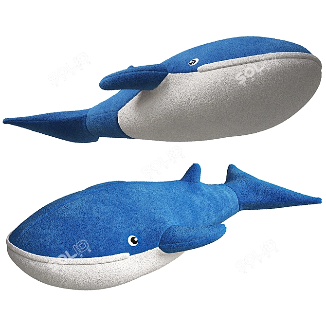 IKEA BLAVINGAD Blue Whale Plush 3D model image 1