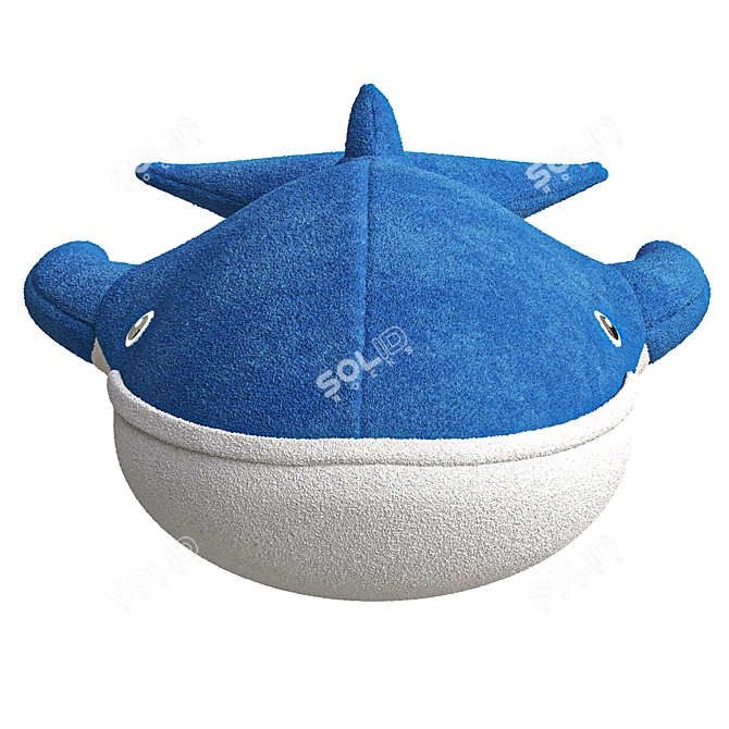 IKEA BLAVINGAD Blue Whale Plush 3D model image 3