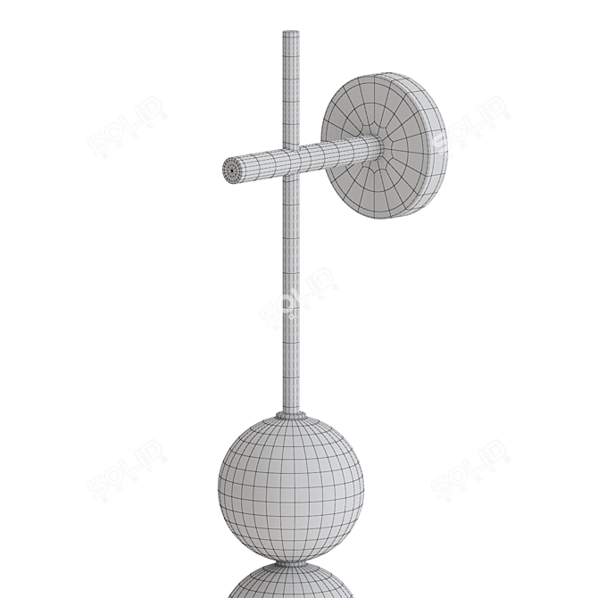 Title: Glass Globe Wall Lamp	Collection 3D model image 4