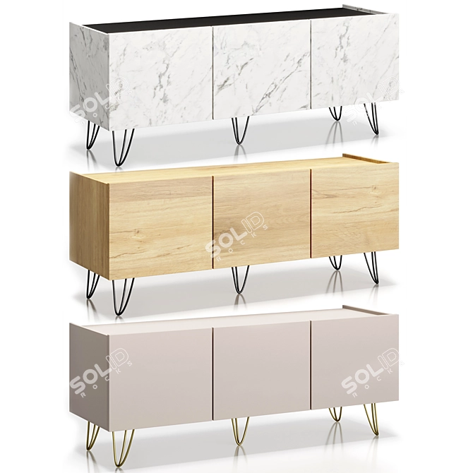 Leman-1 TV Stand Collection 3D model image 1