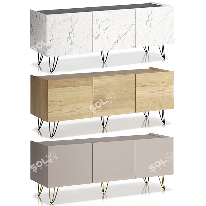 Leman-1 TV Stand Collection 3D model image 5