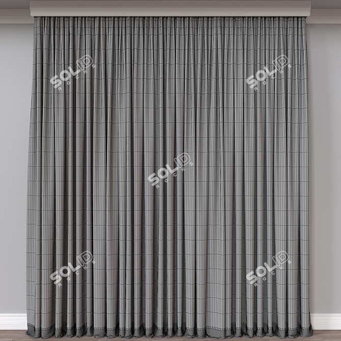 Versatile 3D Curtain Model - Fbx, Obj - 51K Polys 3D model image 4