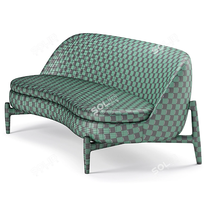 Luxury Sendai Sofa 3D Model 3D model image 6