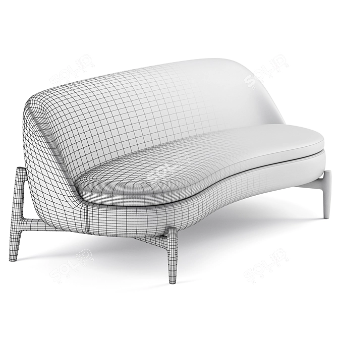 Luxury Sendai Sofa 3D Model 3D model image 7