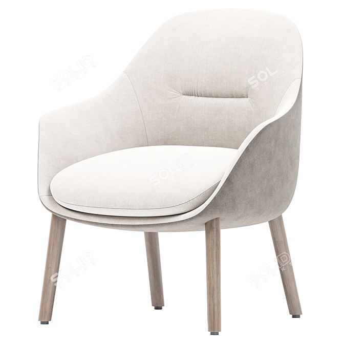 Luxury PARLA REMUS Armchair Set 3D model image 3
