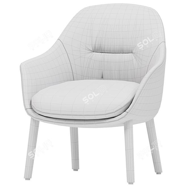 Luxury PARLA REMUS Armchair Set 3D model image 5
