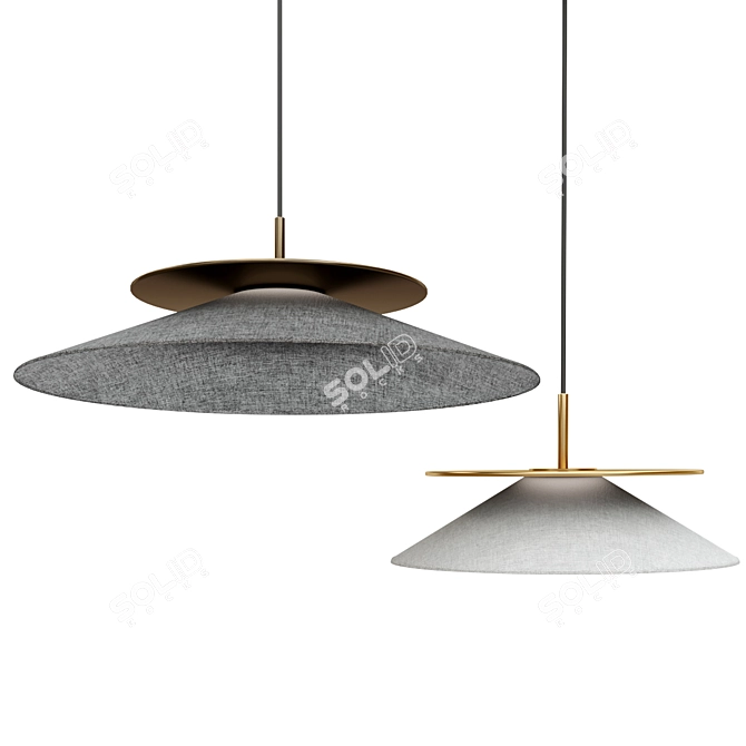 Italian Metal Asia LED Pendant 3D model image 1