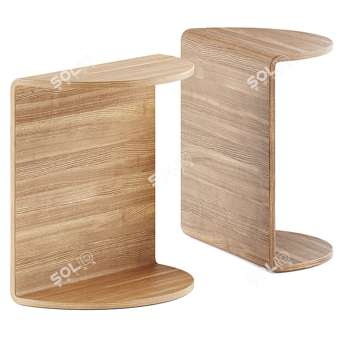 Elegant Ligne Roset Side Table 3D model image 2