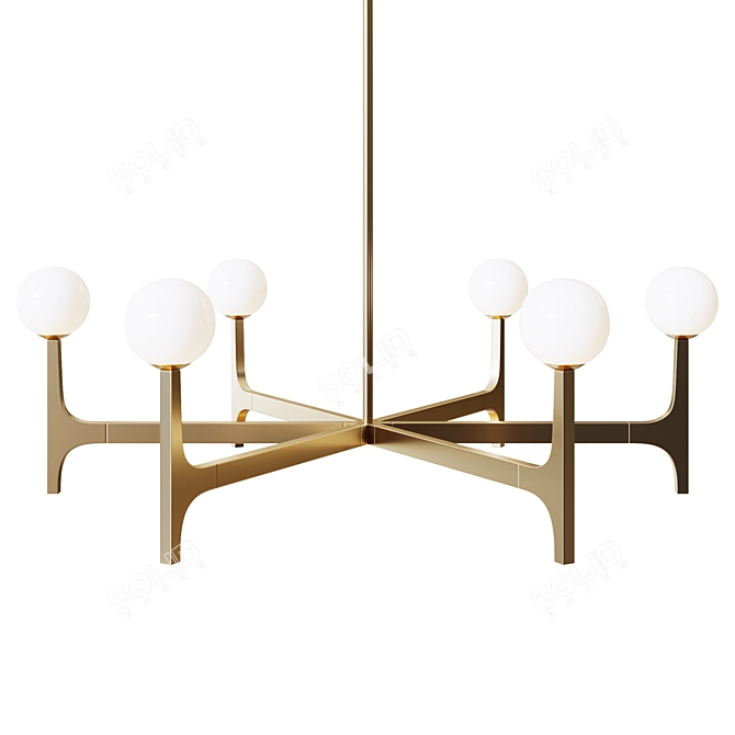 Elegant South Hill Home Chandelier 3D model image 1