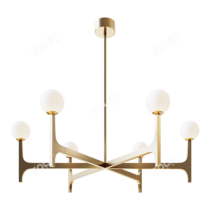 Elegant South Hill Home Chandelier 3D model image 2